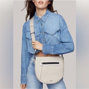 BOTKIER Beatrice Convertible Saddle Bag color Dove